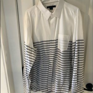 French Connection dress shirt white/grey